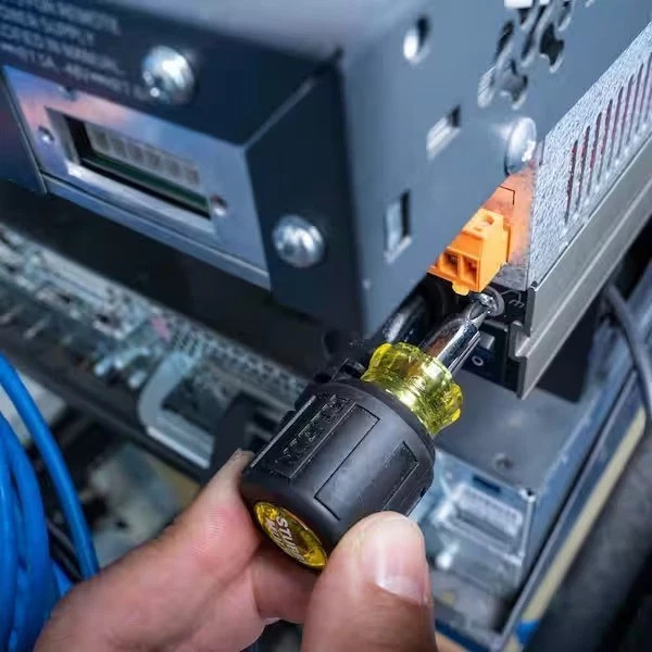 Klein Tools 32561 Stubby Screwdriver Nut Driver 6-in-1 Multi-bit Tool Free Ship