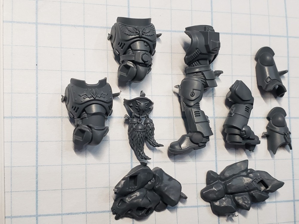 Warhammer 40k Space Wolves Bits Grey Hunters Pack Leader Torso Legs Set #01