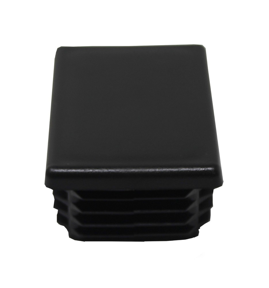 Black Plastic 2"x3 inch Rectangle Universal Tubing End Cap Plug Insert