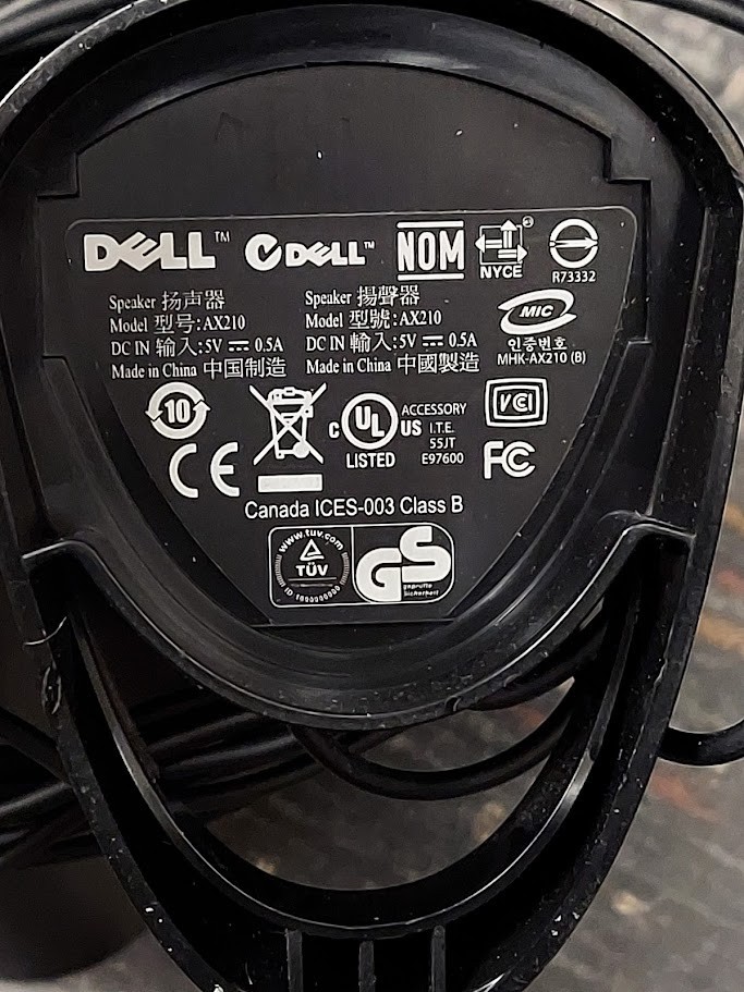 Genuine Dell AX210 USB Powered Multimedia Speaker System