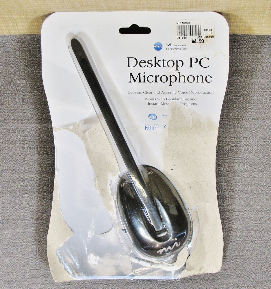 PC MIC Micro Innovations MM710M VoiceMaster Desktop Microphone Open Box