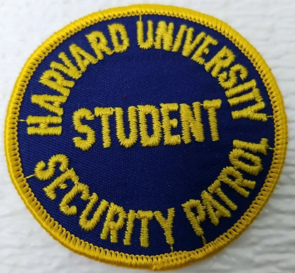 Harvard University Campus Student Security Patrol Police Patch Iron On