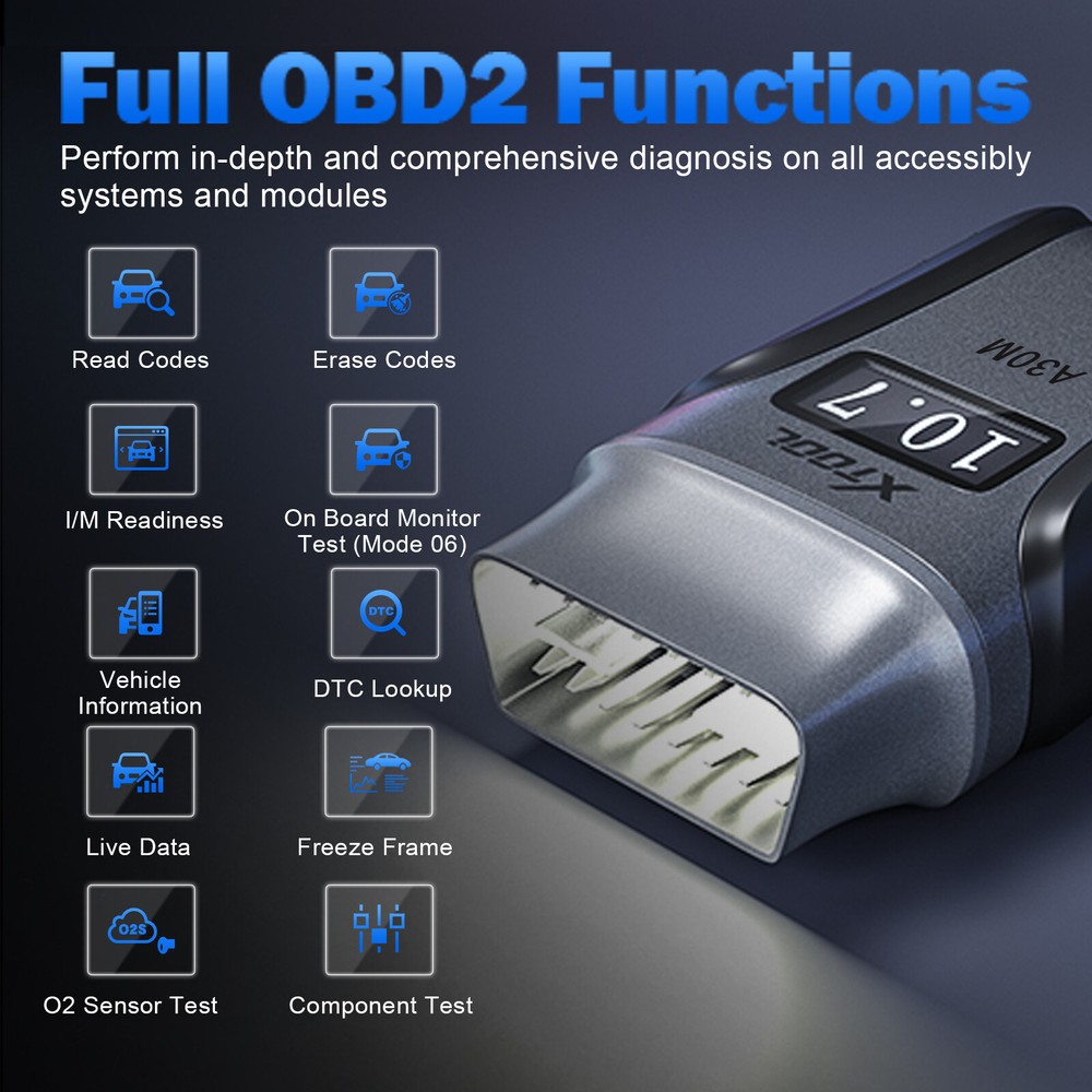 XTOOL A30M Bidirectional OBD2 Scanner Full System Diagnostic Tool Code Reader