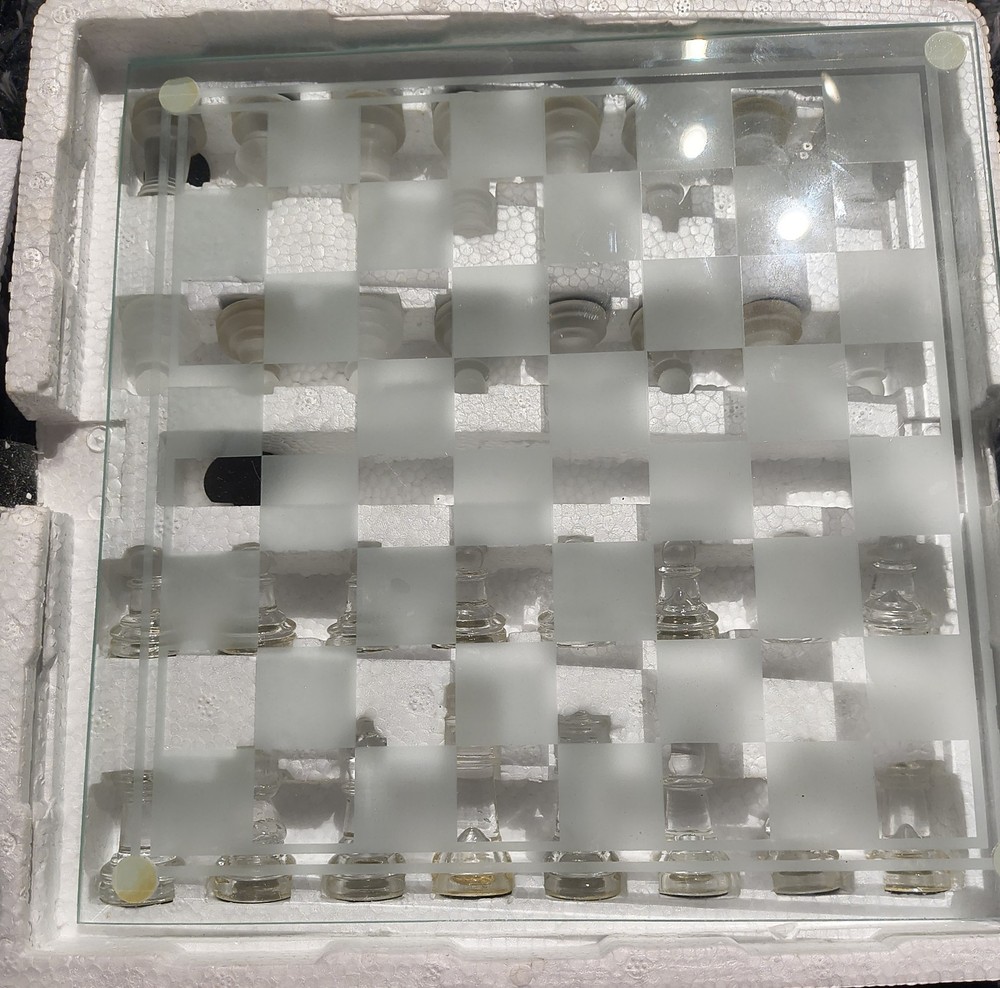 Antique Glass Chess Set
