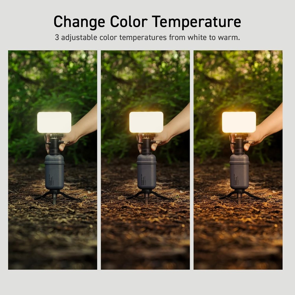 ELECOM NESTOUT Outdoor Camping LED Panel Flashlight w/ Mini Flash, Beige
