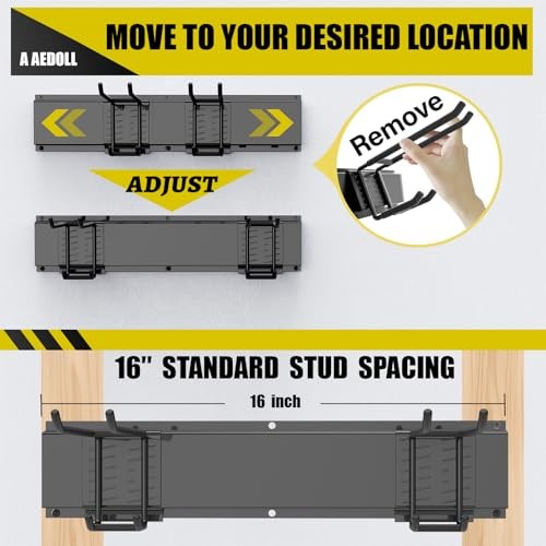 Garage Tool Organizer Wall Mount, Tool Storage Organizer with Adjustable