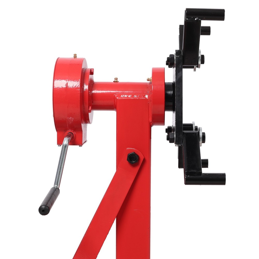 1500lbs Folding Engine Stand - 360° Rotating Head, Red