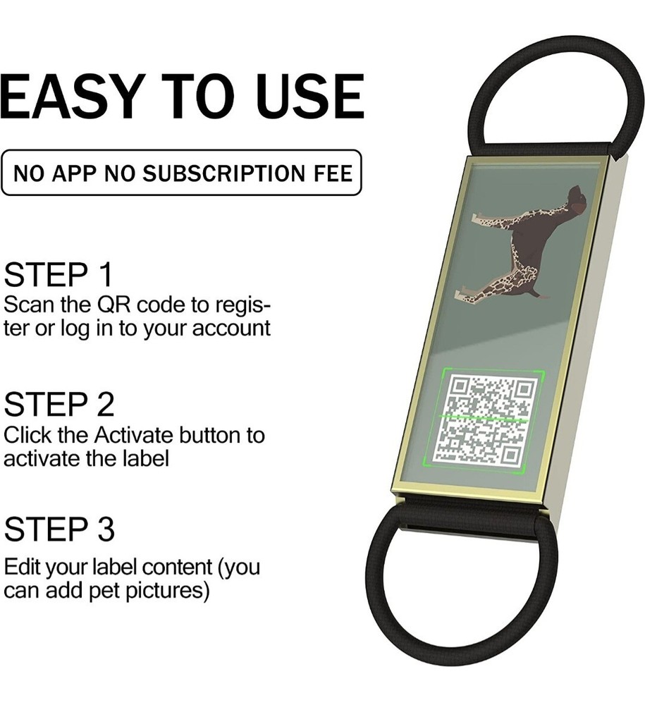 DISONTAG QR Code Dog Tags Personalized for Pets German Short-haired Pointer NEW