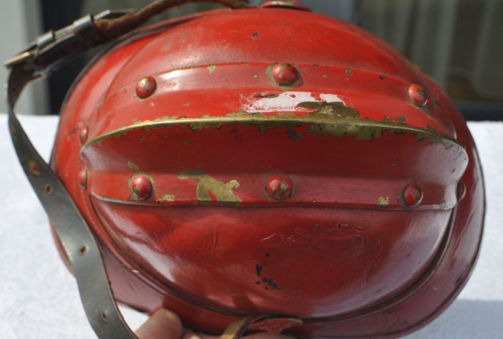 1900s Imperial Germany German BAVARIAN TYPE Original Fireman Firefigther Helmet