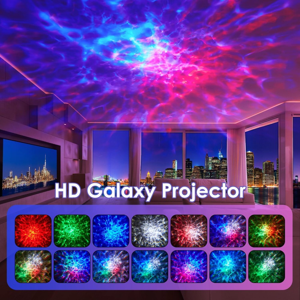 Galaxy Light Projector with HiFi Bluetooth Speaker and White Noise Options