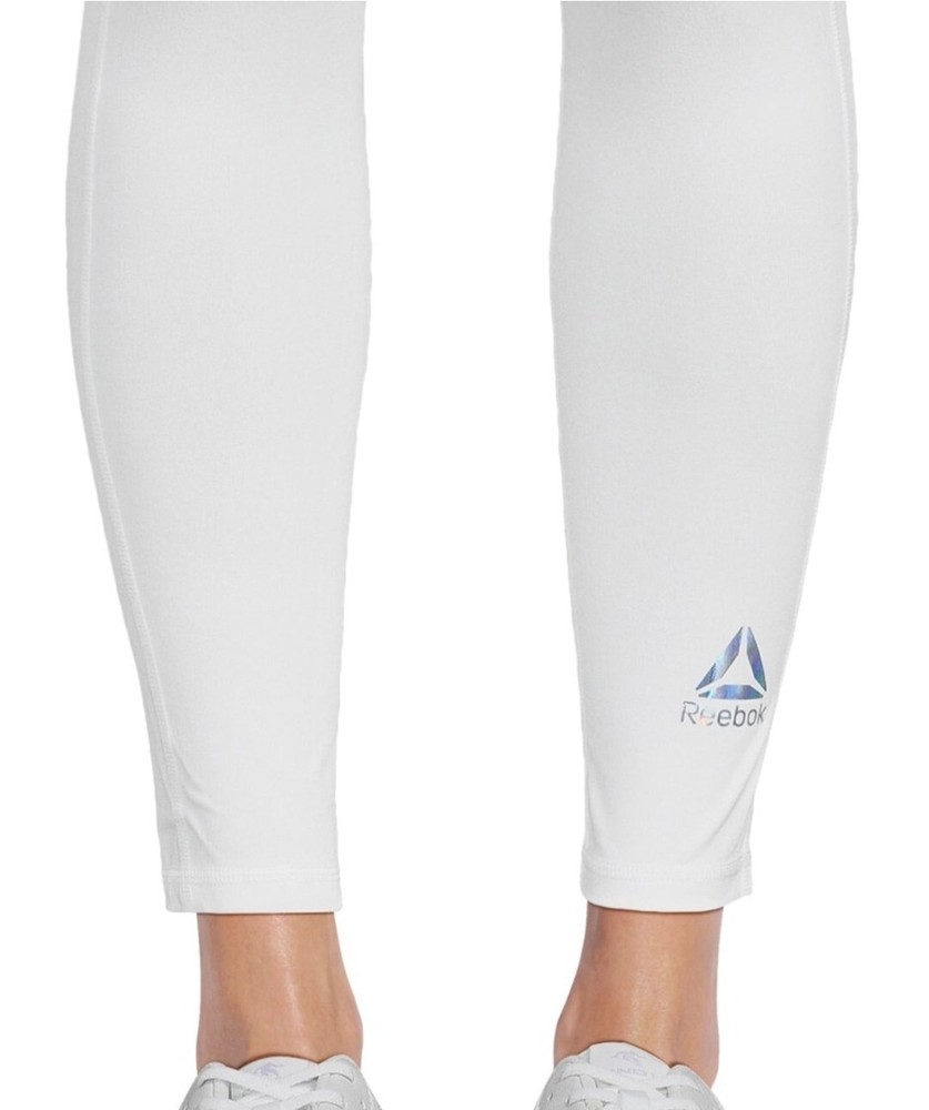 Reebok Women's Warm Performance Base Layer Pants LARGE WHITE NEW