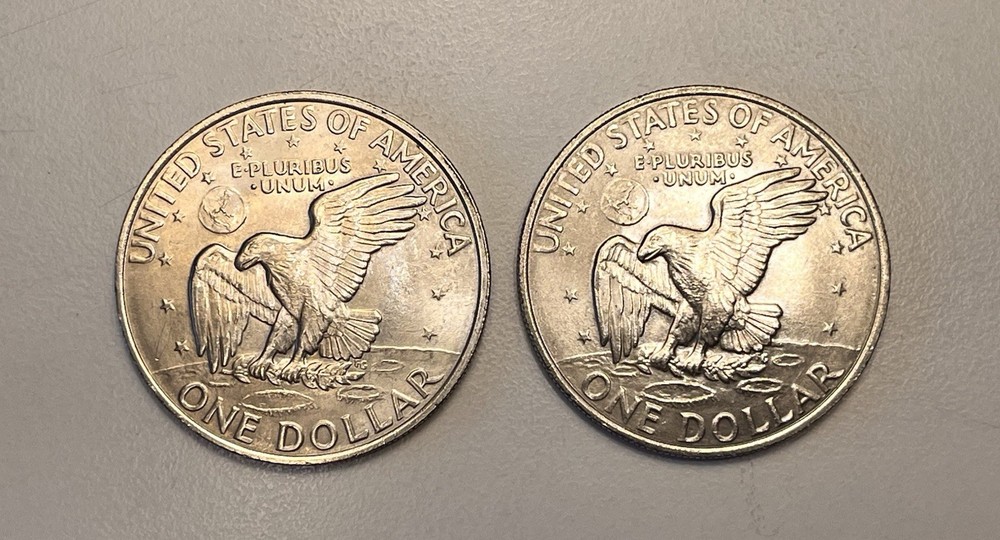 Two High Grade 1971-D Eisenhower IKE Dollars