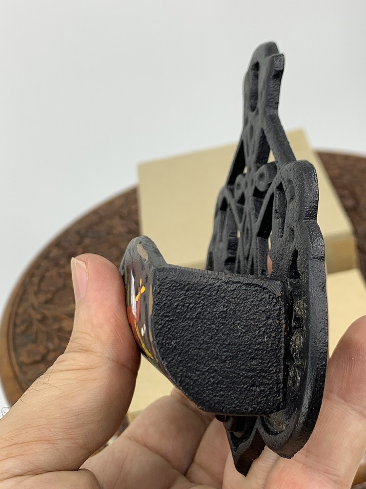 John Wright Wall Match Box Holder Antique Heavy Cast Iron Vintage Rustic Decor