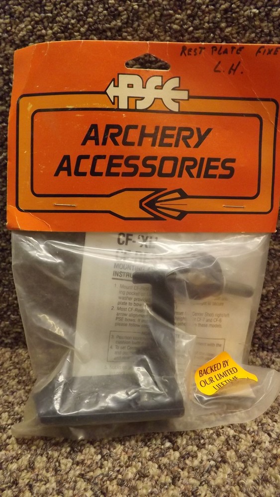 NEW PSE CF Fixed Arrow Rest  Plate 2363 LH Flite Series Bow
