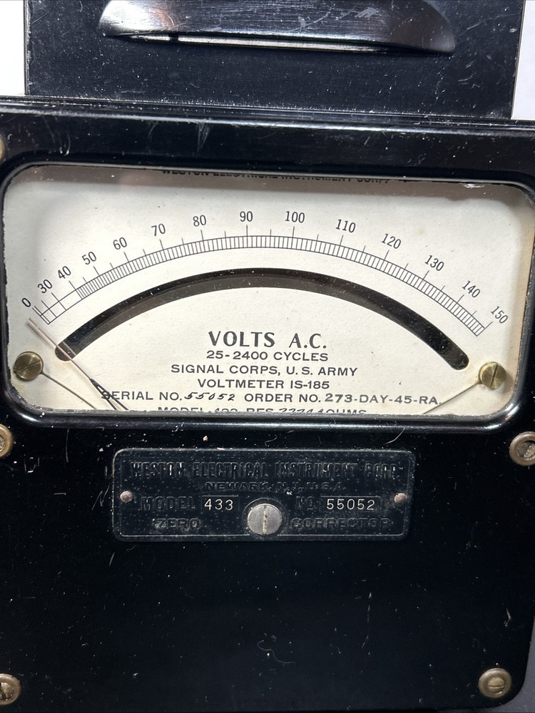 Weston Daystrom Model 433 AC Voltmeter 0-150