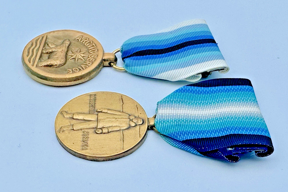 Two U.S. Coast Guard Antarctica Service Medals – Courage Sacrifice Devotion