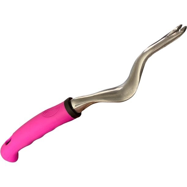 Garden Guru Pink Hand Weeder Tool with Ergonomic Handle, Rust Resistant