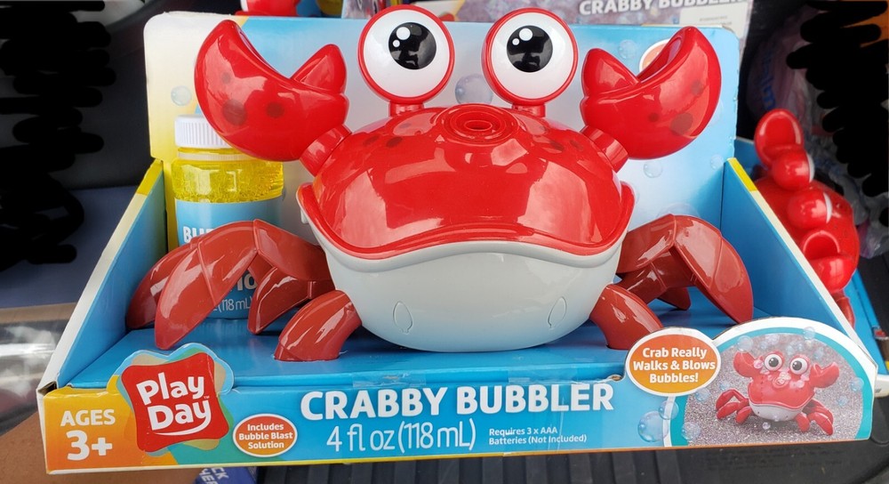 💯Play Day Dancing Crab Bubble Machine Includes Bubble Blasting Solution Unisex
