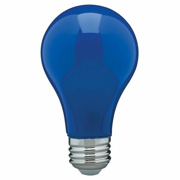 6 Pack CERAMIC BLUE LED Bulb A19 Medium E26 8W 60 Watt Equivalent Damp Location