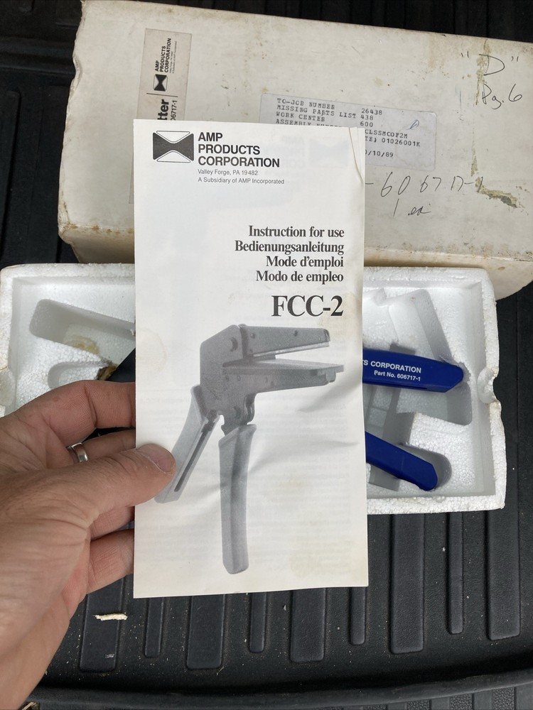 Flat Cable Cutters, AMP 606717-1 In Original Box