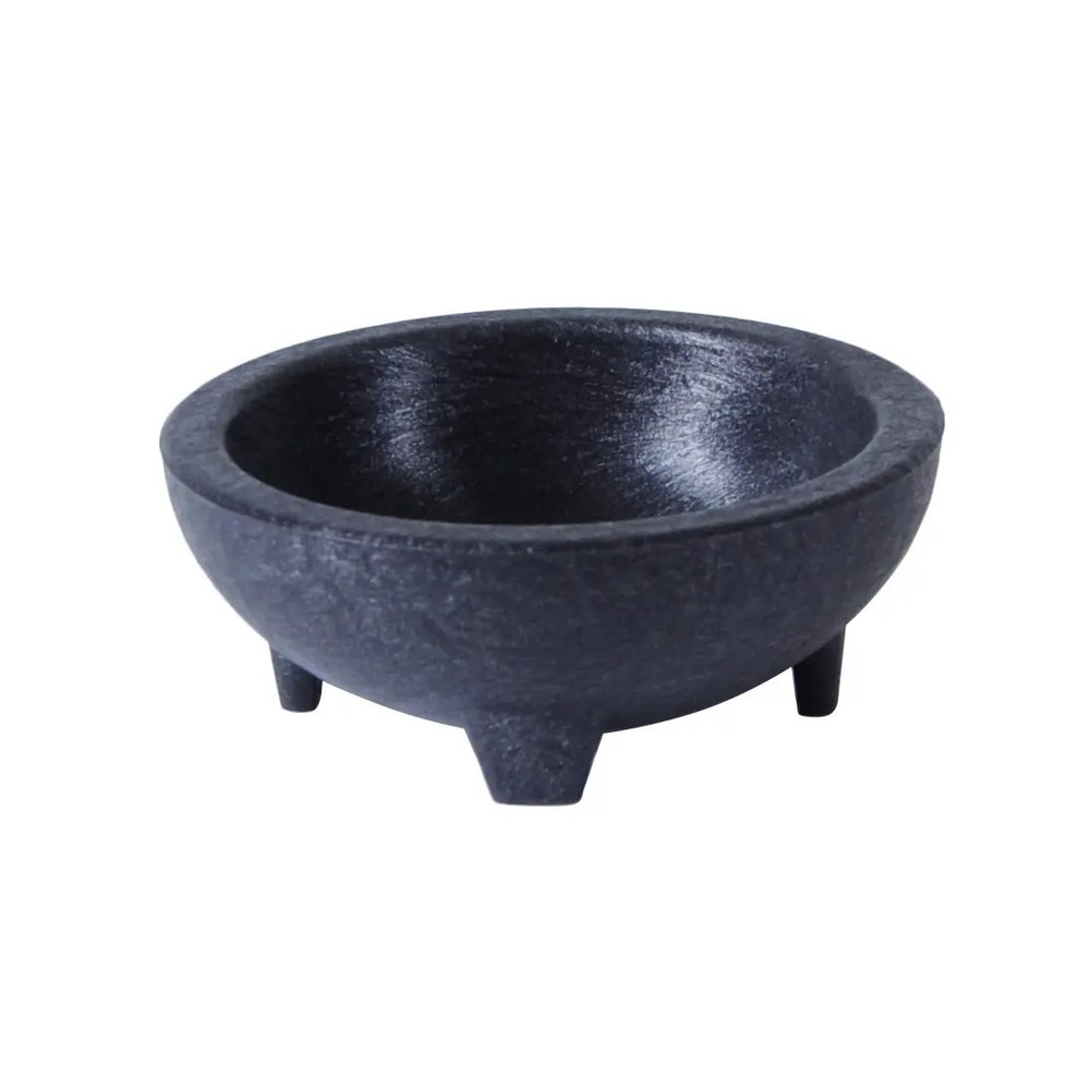 Thunder Group PLMJ056BK 56 oz Black Plastic Molcajete Salsa Bowl