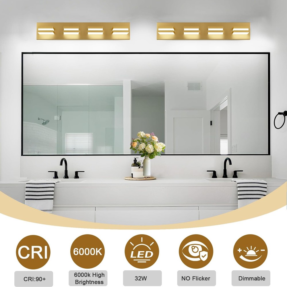 IZORRO 24In LED Bathroom Vanity Light Dimmable 4-Light