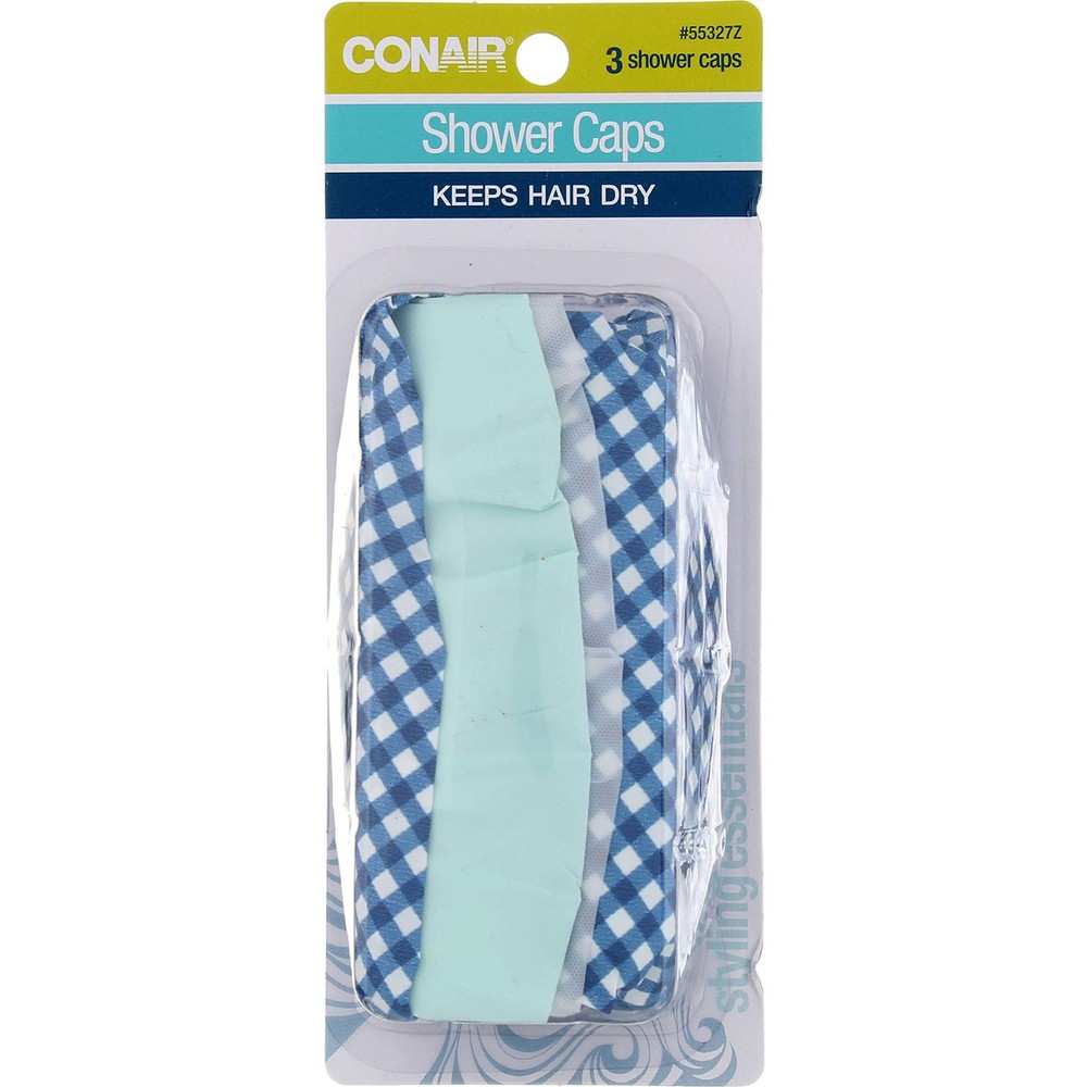 4 Pack Conair Shower Caps, 3 Ct