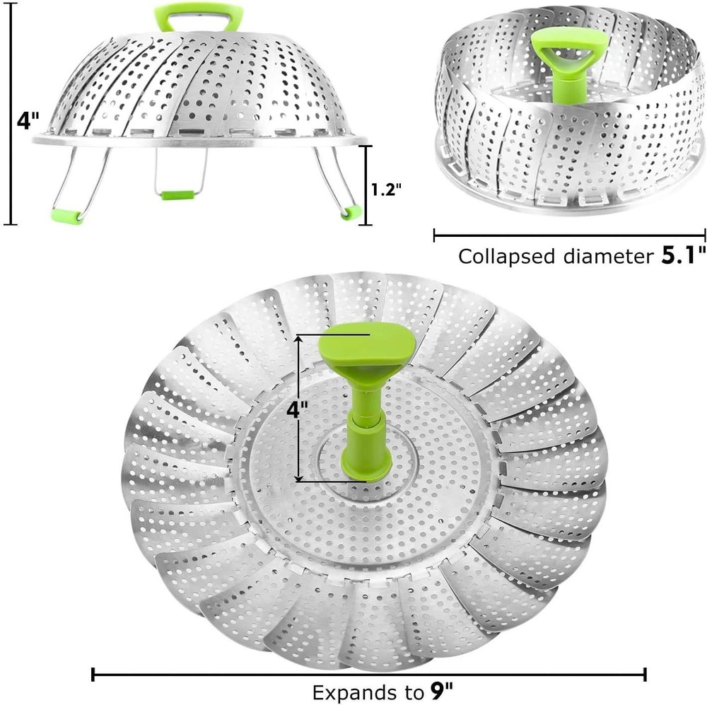 Adjustable Stainless Steel Vegetable Steamer Basket