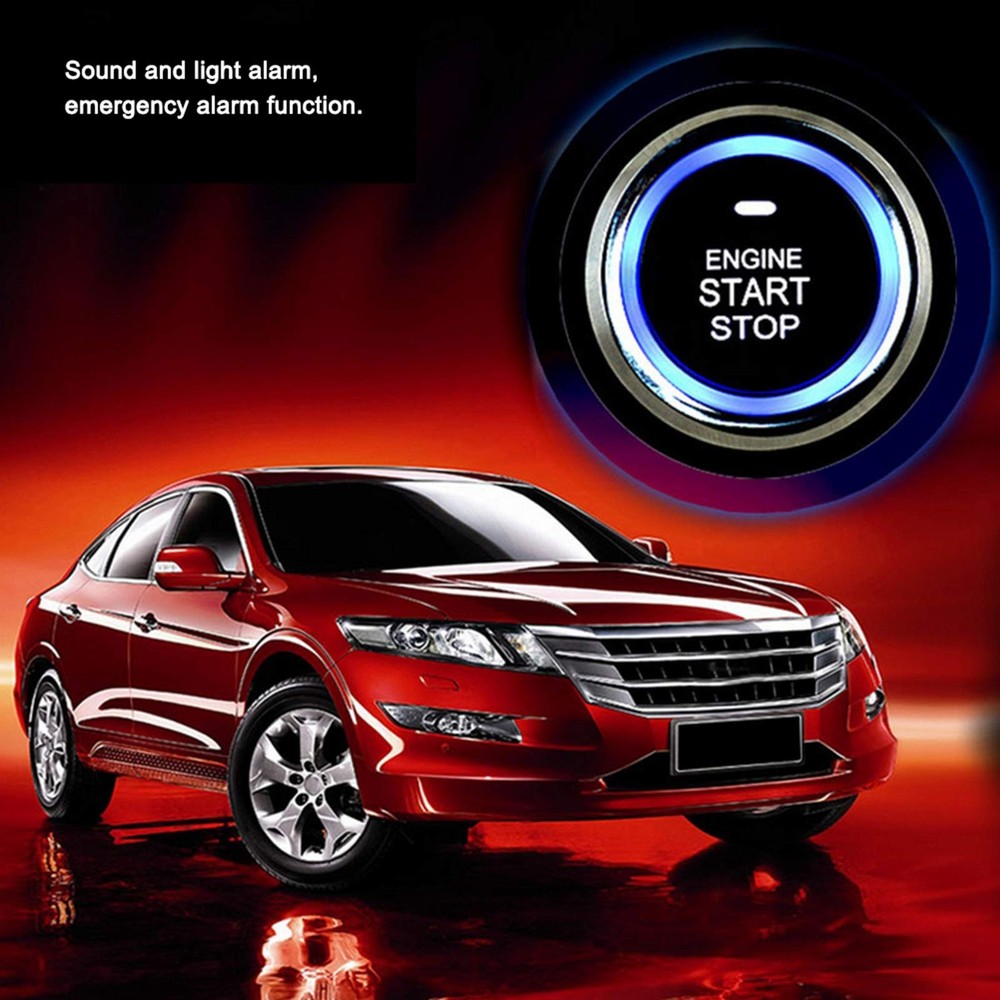 12V Car Alarm Security System, Universal System Engine Push Button...