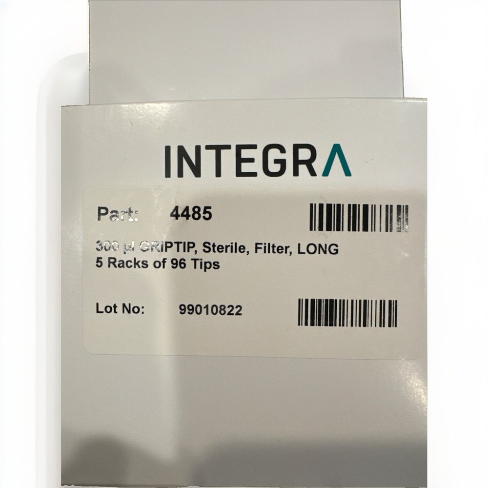 Integra 300 µl Griptips Sterile, Filter, Long 5 Racks of 96 Tips