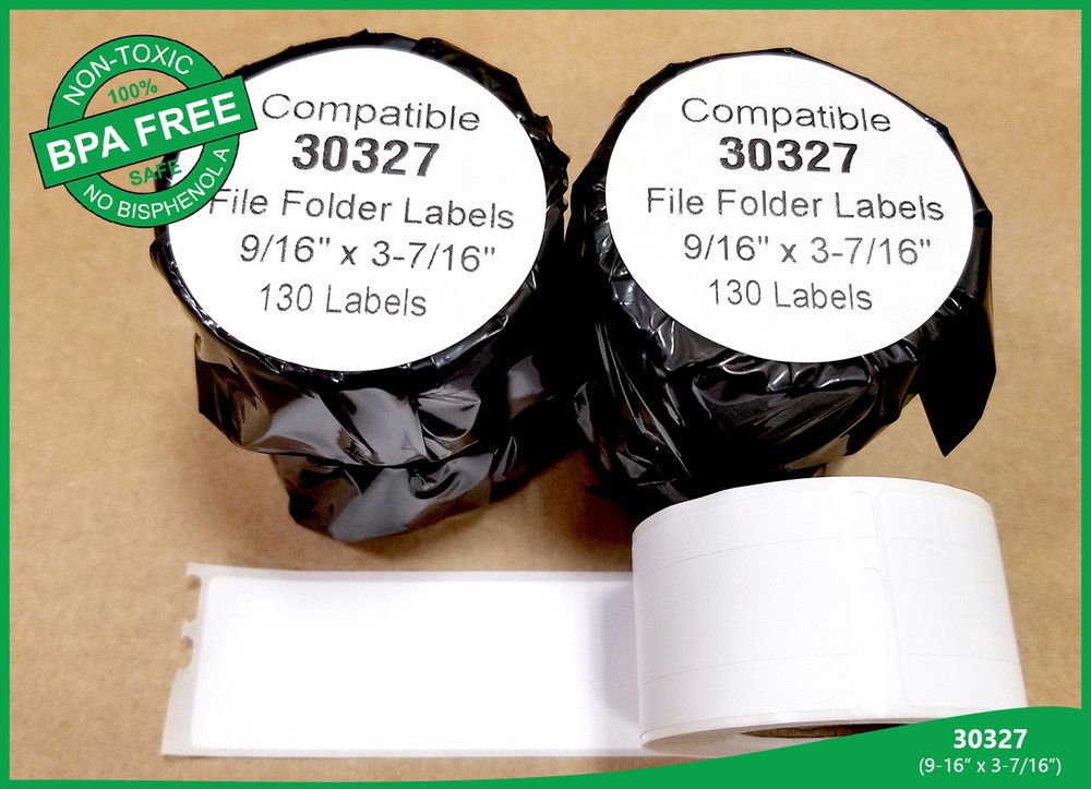 DYMO Compatible Labels 100 Rolls File Folder 30327 130 labels per roll
