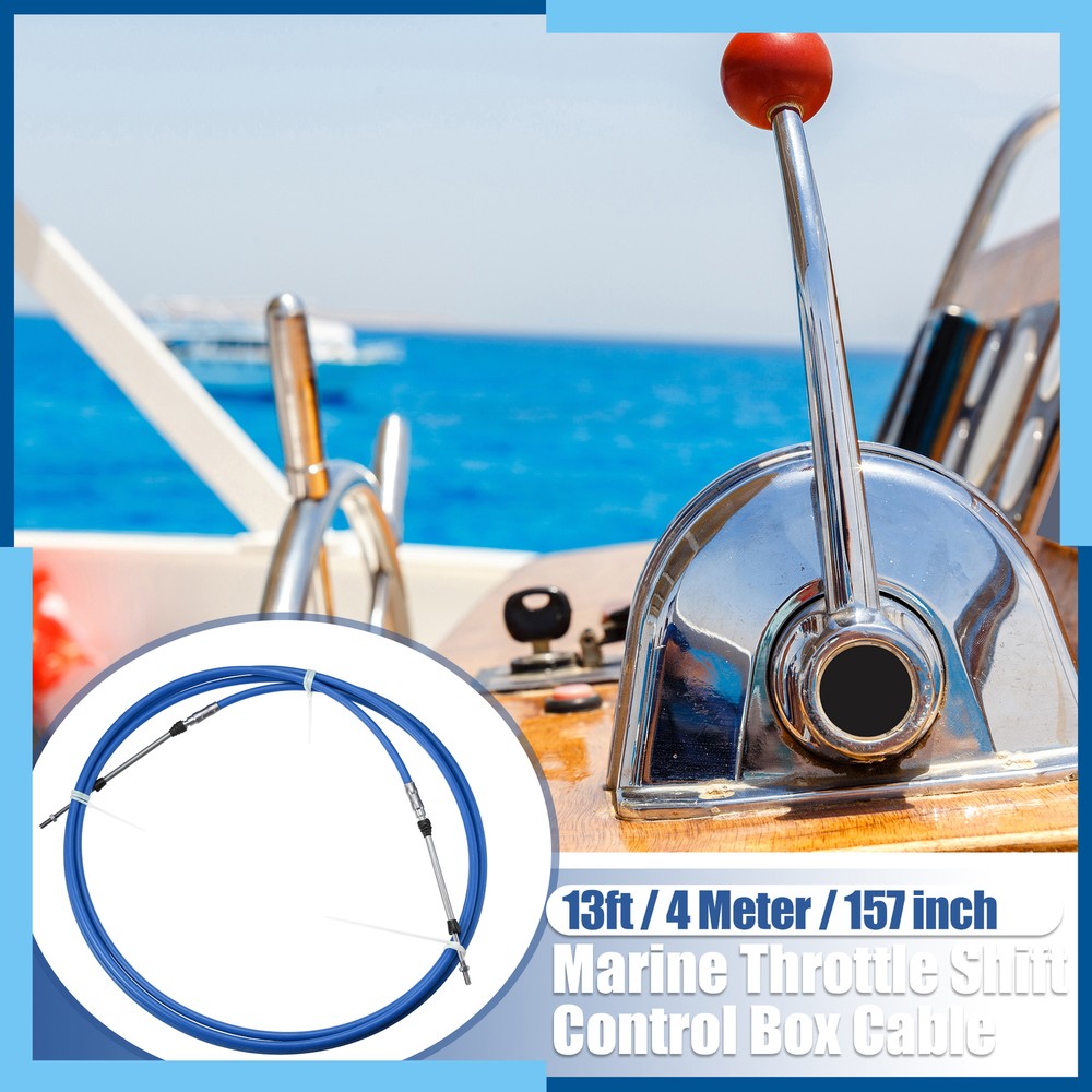 Pack(2) 13FT Throttle Control Cable Shift Control Lever 33C for YAMAHA Engine