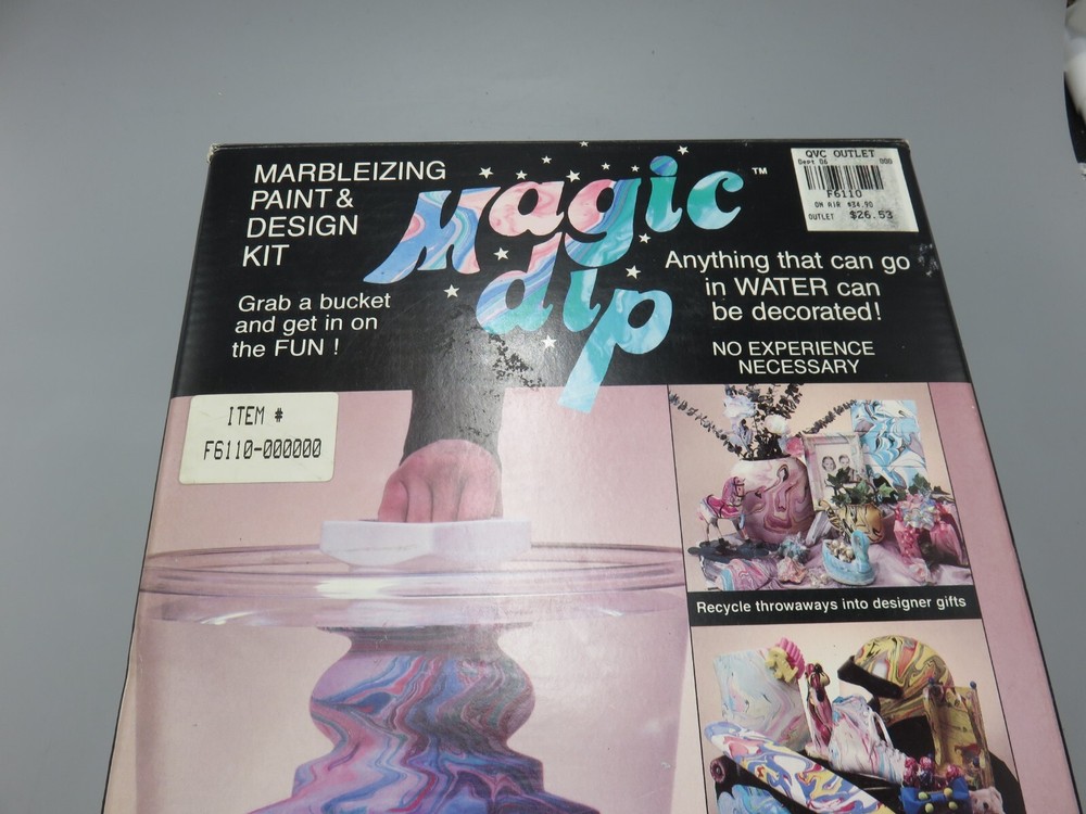 OPEN VINTAGE 1994 MAGIC DIP MARBLEIZING PAINT DESIGN KIT VHS LATHAM STUDIOS