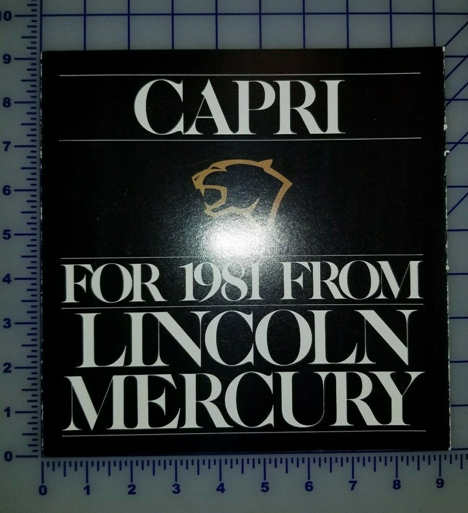 1981 Mercury Capri Brochure Original