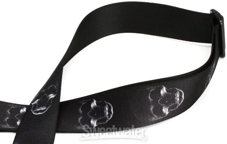 Levy's MPD2 Polyester Guitar Strap - Black & White Skulls