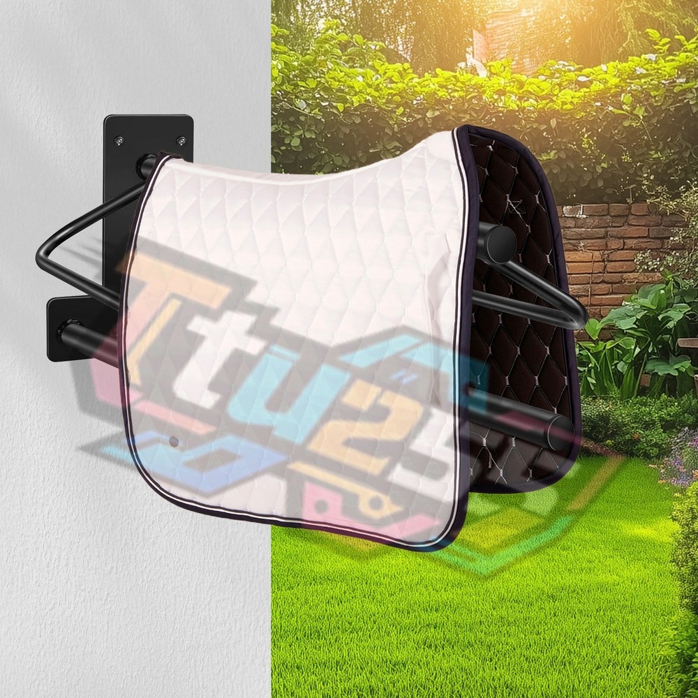 Black Heavy Duty Wall Mounted Saddle Pad Rack Saddle Stand Saddle Pad Bracket