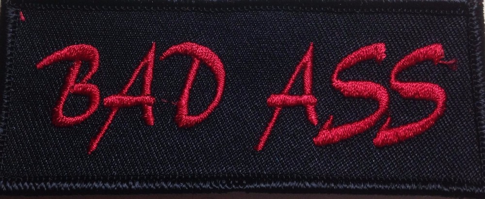 BAD ASS MOTORCYCLE VEST IRON ON PATCH H-14