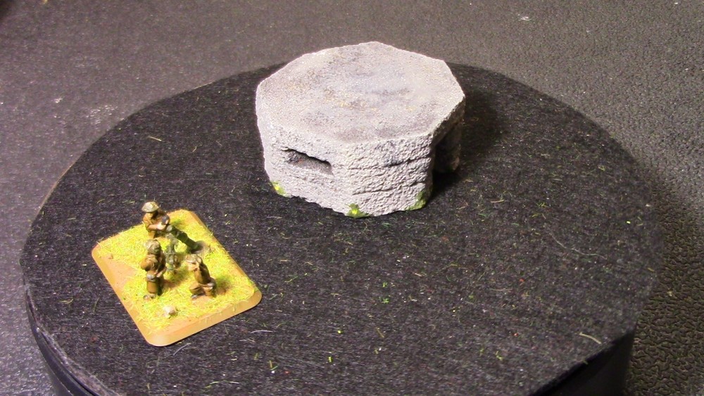 🔥 15mm Painted WW2 Concrete Pillbox (Plaster)