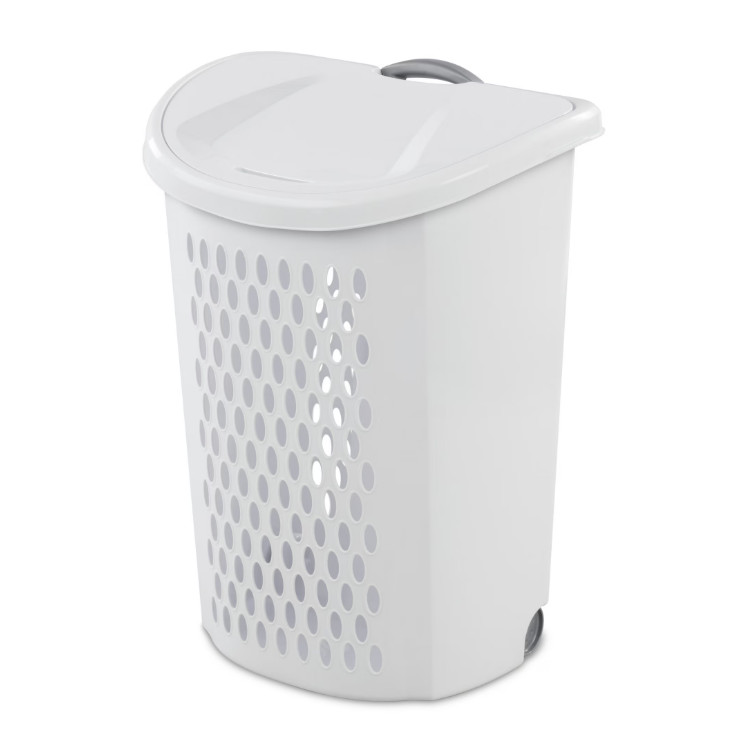 Sterilite Ultra™ Wheeled Hamper, Plastic Laundry Hamper with Handle