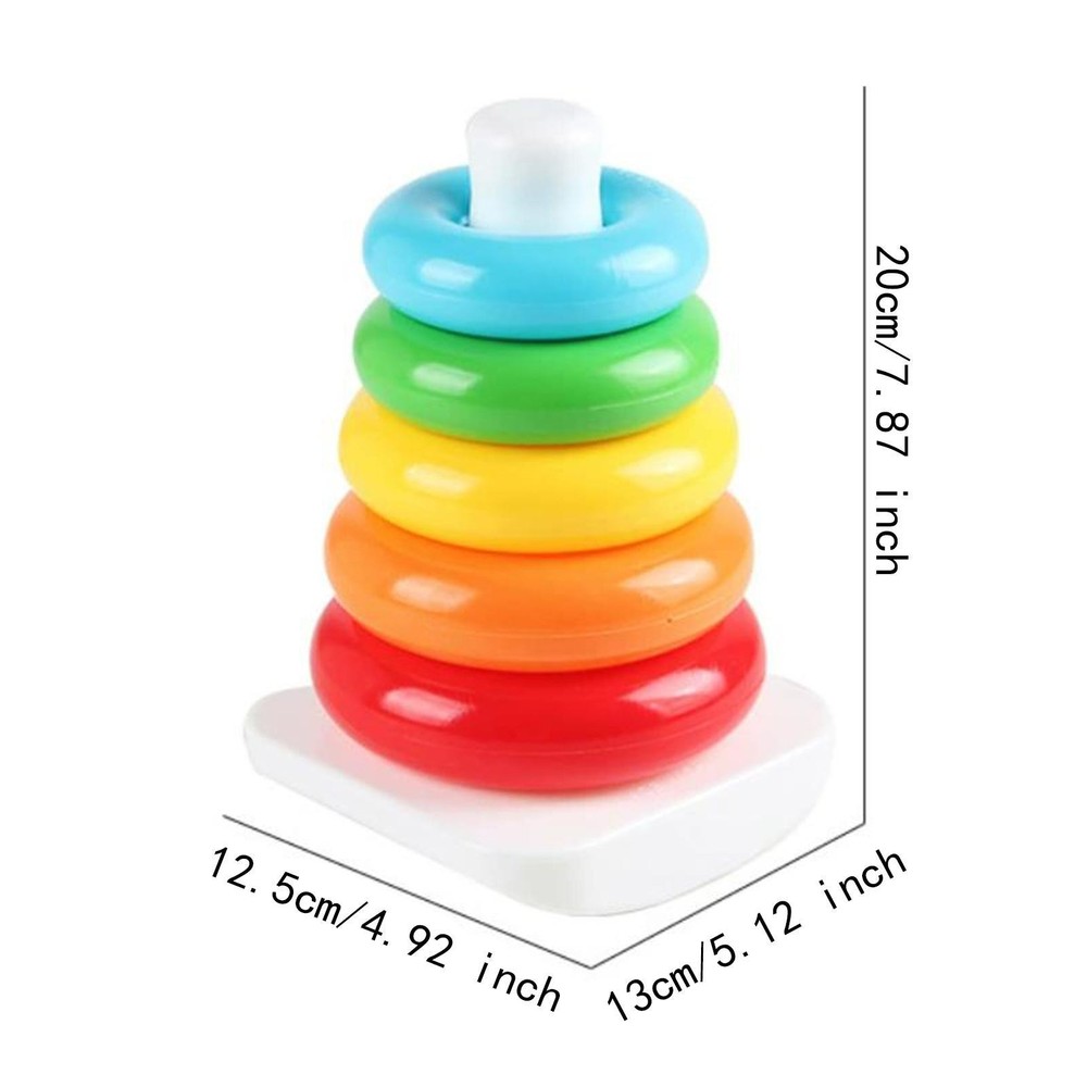 Baby Stacking Toy Rainbow Brain Development Educational Fun Interactive Stack