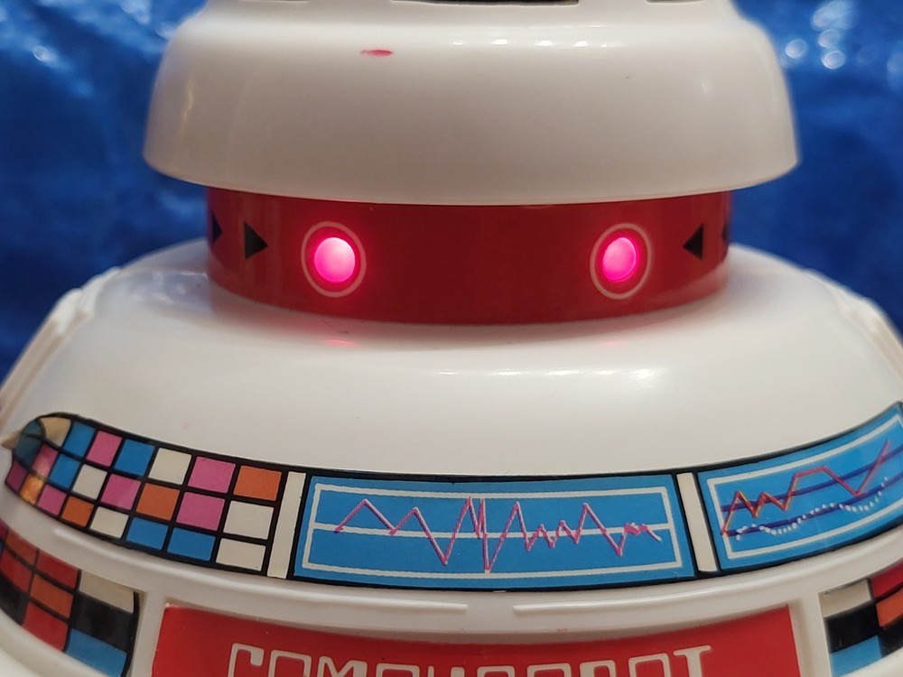 Vntg Working 1980's Axlon COMPUROBOT Programmable Electronic Moving Robot Britis