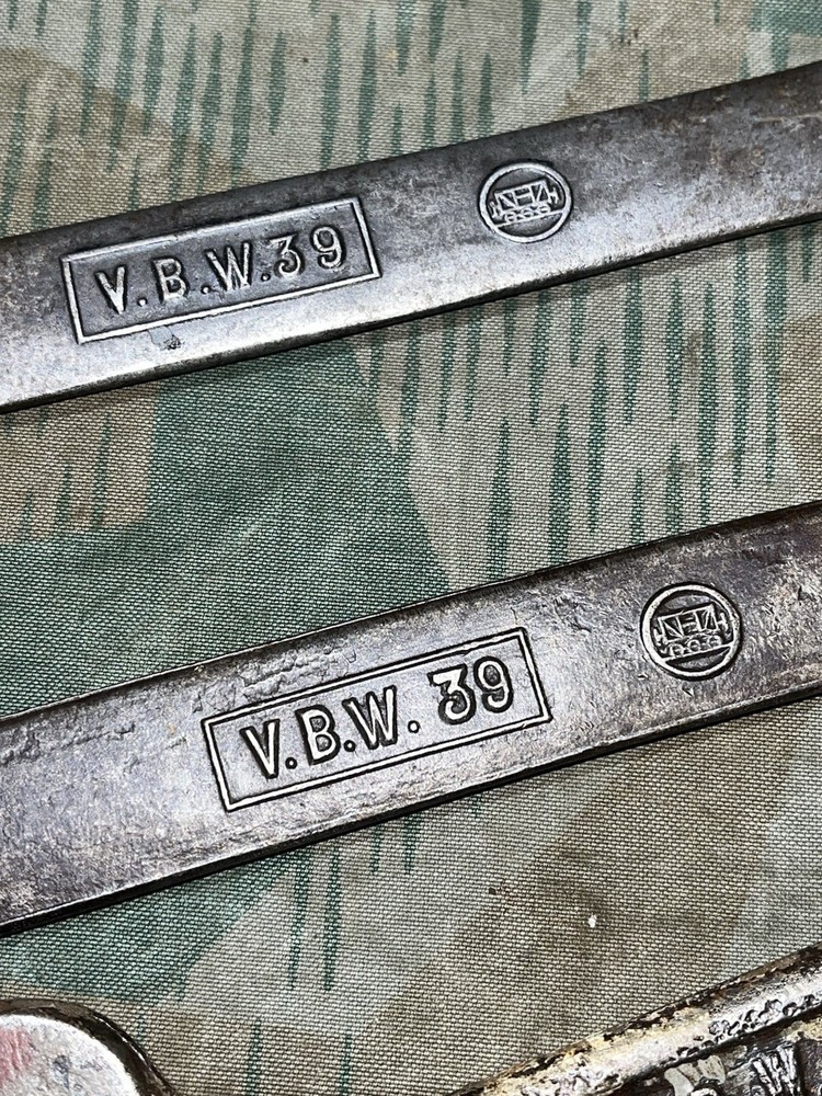 Original WW2 German Pioneer Tools Wrenches Marked VBW 39 Chrom-Vanadium