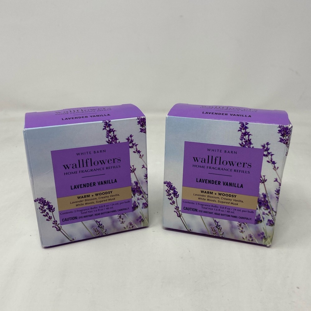 Bath & Body Works Lavender Vanilla Wallflowers Refill Bulbs 4-Pack