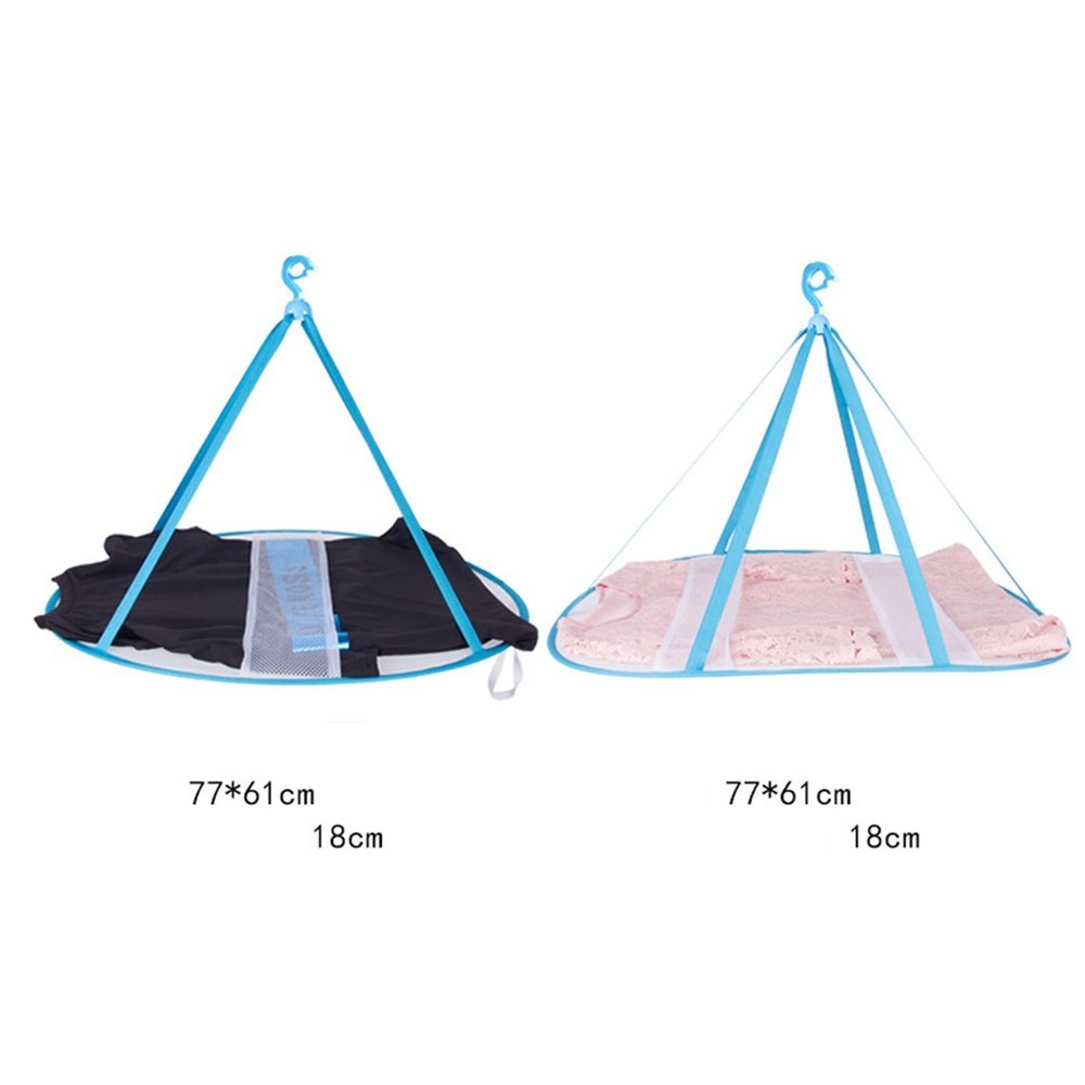Sock Drying Basket Clothes Rack with Net Folding for Collapsible