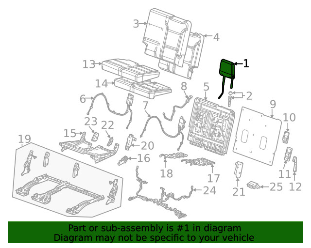Genuine GM Headrest 85770304