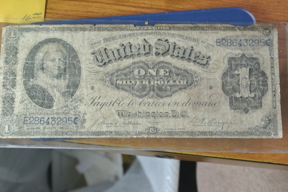 FR. 223 1891 $1 ONE DOLLAR “MARTHA” SILVER CERTIFICATE CURRENCY NOTE