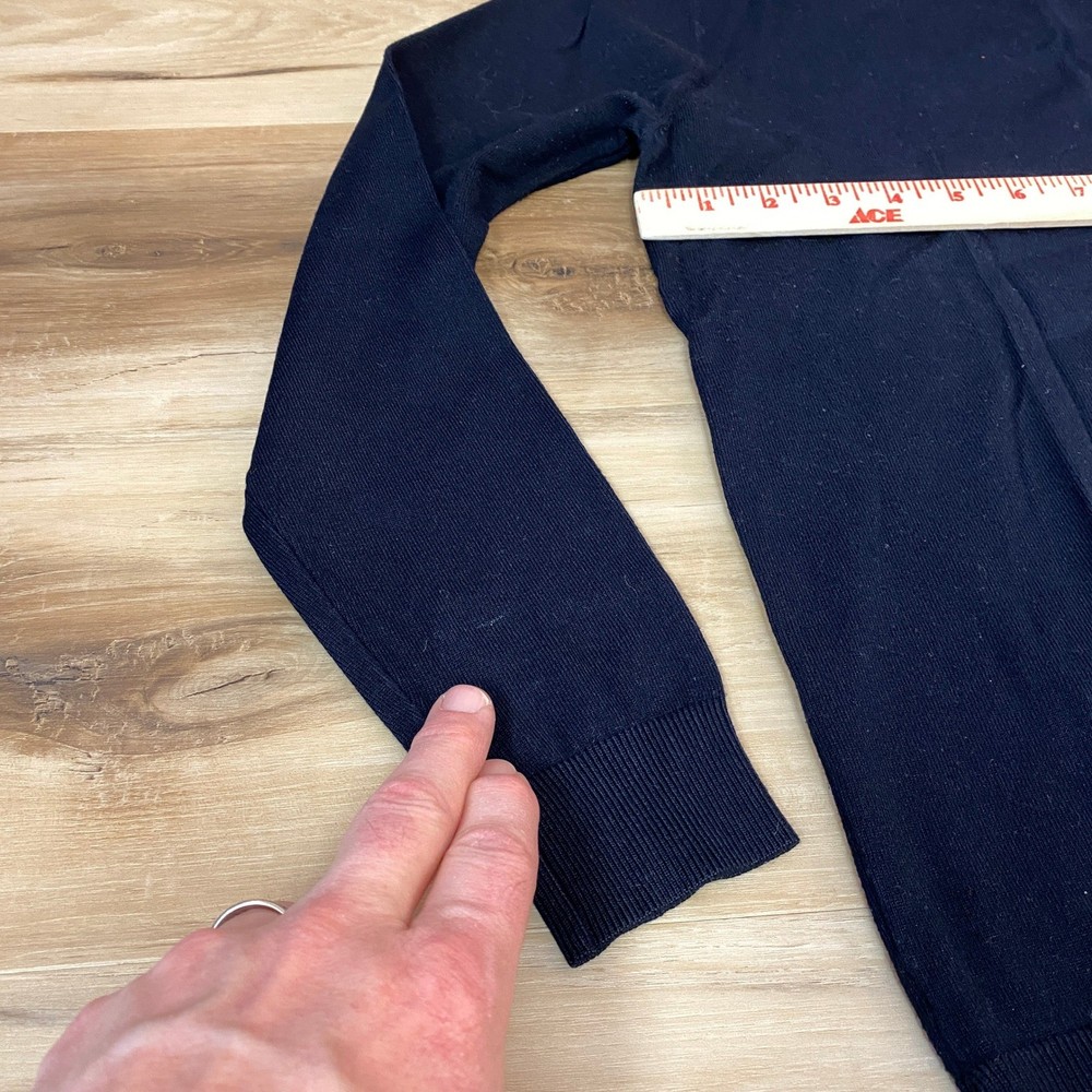 ZARA Sweater Mens Medium Navy Blue Basic Crew Neck Long Sleeve