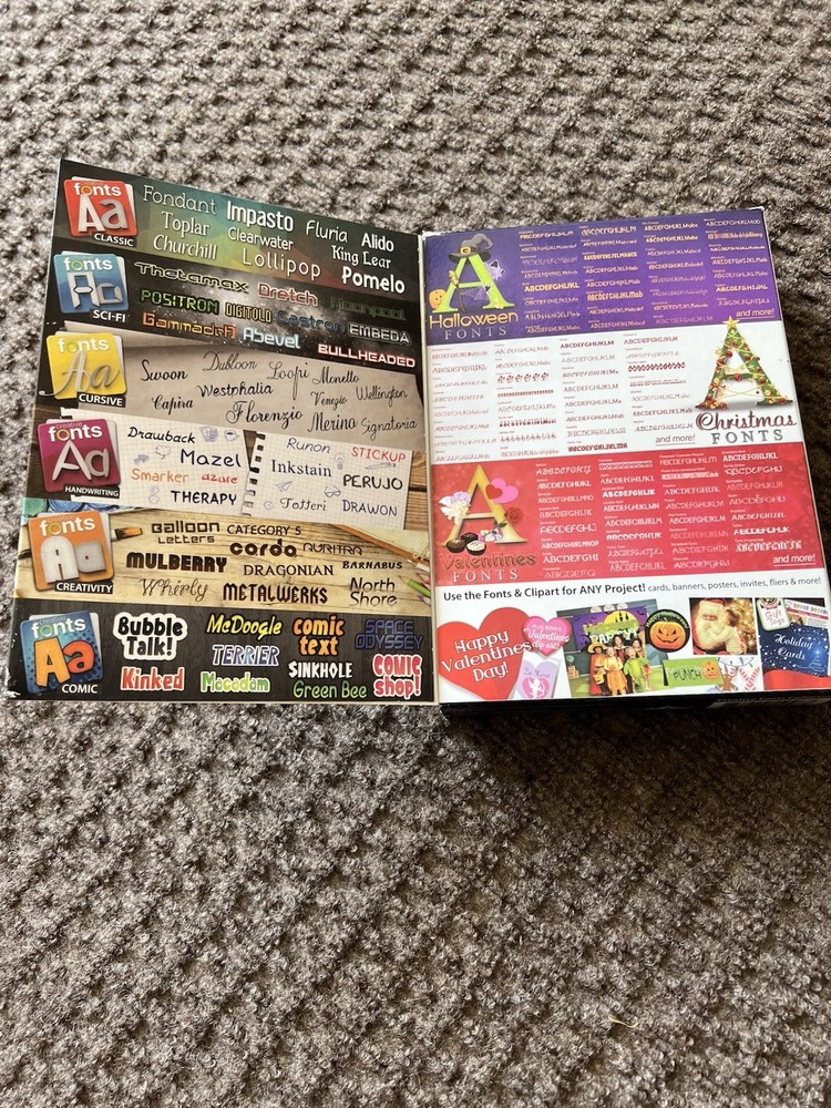 Creative Fonts Collection PC Software Disc And Download