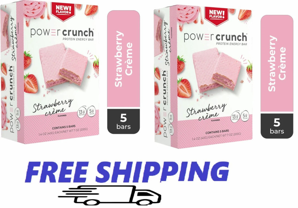 Power Crunch Protein Energy Bar Strawberry Creme 2 Pack