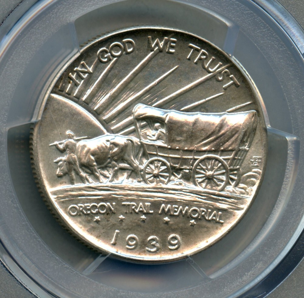 1939 D Oregon Trail Commemorative Silver Half Dollar PCGS MS 66